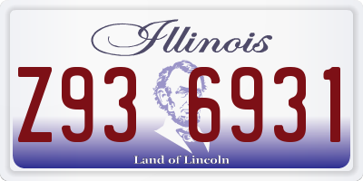 IL license plate Z936931