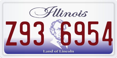 IL license plate Z936954