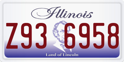 IL license plate Z936958