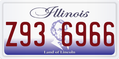 IL license plate Z936966