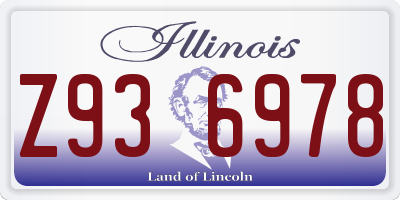 IL license plate Z936978