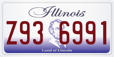 IL license plate Z936991