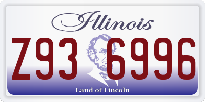 IL license plate Z936996
