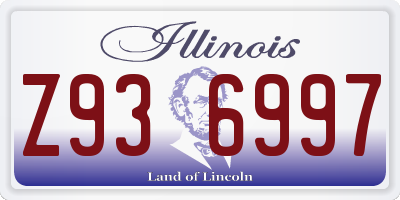 IL license plate Z936997