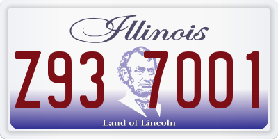 IL license plate Z937001