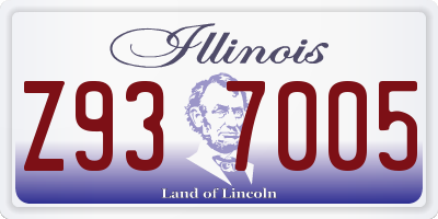 IL license plate Z937005