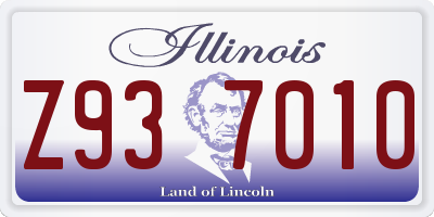 IL license plate Z937010