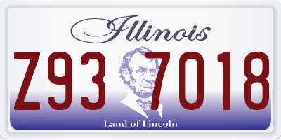 IL license plate Z937018
