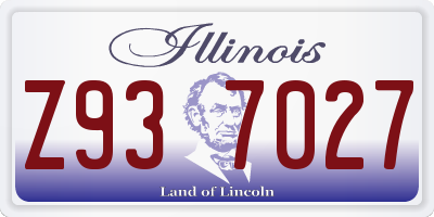 IL license plate Z937027