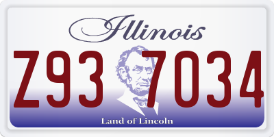 IL license plate Z937034