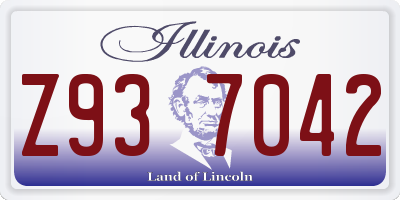IL license plate Z937042