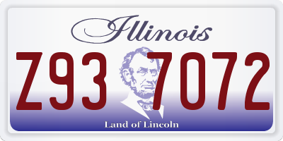 IL license plate Z937072