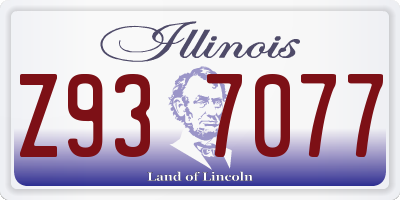 IL license plate Z937077