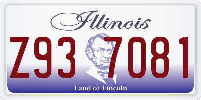 IL license plate Z937081