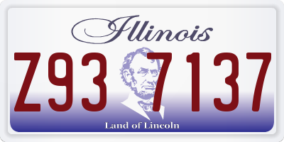 IL license plate Z937137