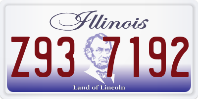 IL license plate Z937192