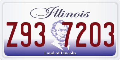 IL license plate Z937203