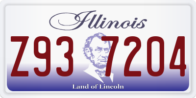 IL license plate Z937204