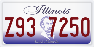 IL license plate Z937250