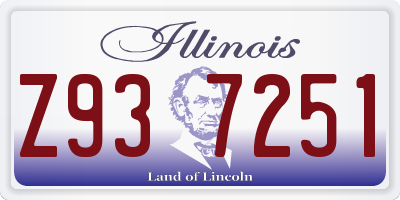 IL license plate Z937251