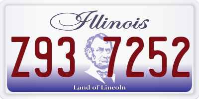 IL license plate Z937252