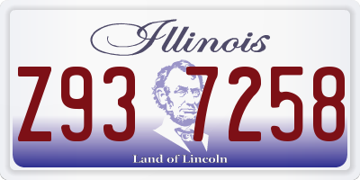 IL license plate Z937258