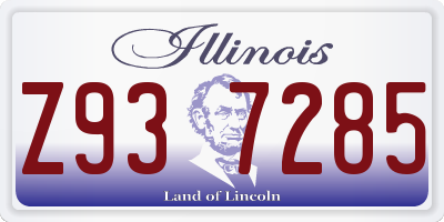 IL license plate Z937285