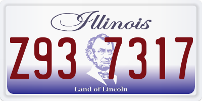 IL license plate Z937317