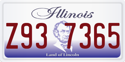 IL license plate Z937365