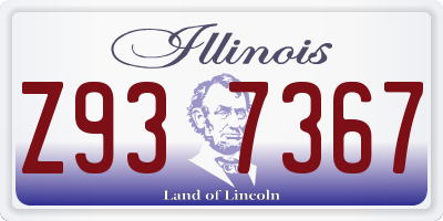 IL license plate Z937367