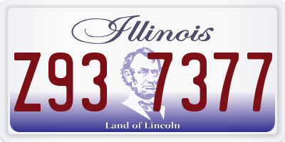 IL license plate Z937377
