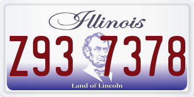 IL license plate Z937378