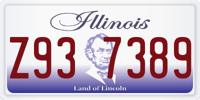 IL license plate Z937389