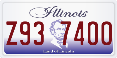 IL license plate Z937400