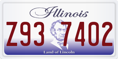 IL license plate Z937402