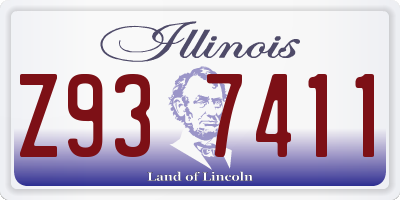 IL license plate Z937411