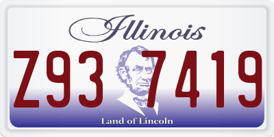 IL license plate Z937419