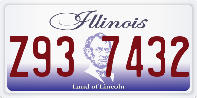 IL license plate Z937432