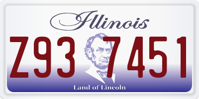 IL license plate Z937451