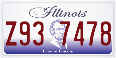IL license plate Z937478