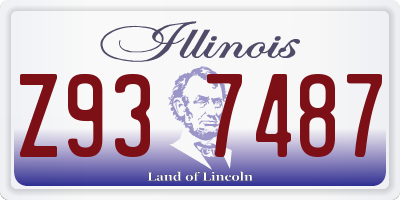 IL license plate Z937487