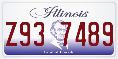 IL license plate Z937489