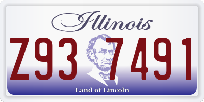 IL license plate Z937491