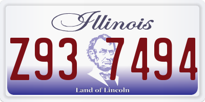 IL license plate Z937494