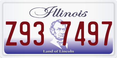 IL license plate Z937497