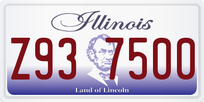 IL license plate Z937500