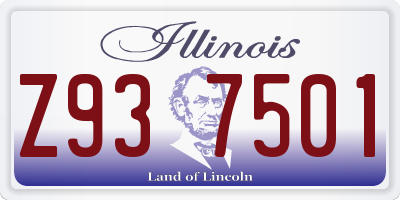 IL license plate Z937501