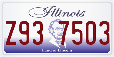 IL license plate Z937503
