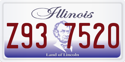 IL license plate Z937520