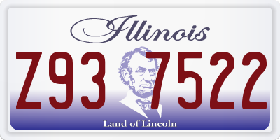 IL license plate Z937522
